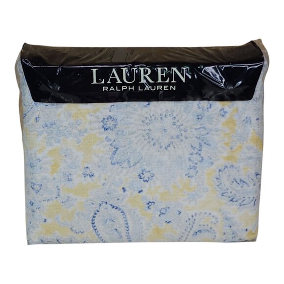 Lauren Ralph Lauren Marisa Full/Queen Duvet Cover Set 92x96" Blue Yellow Paisley - Picture 8 of 11